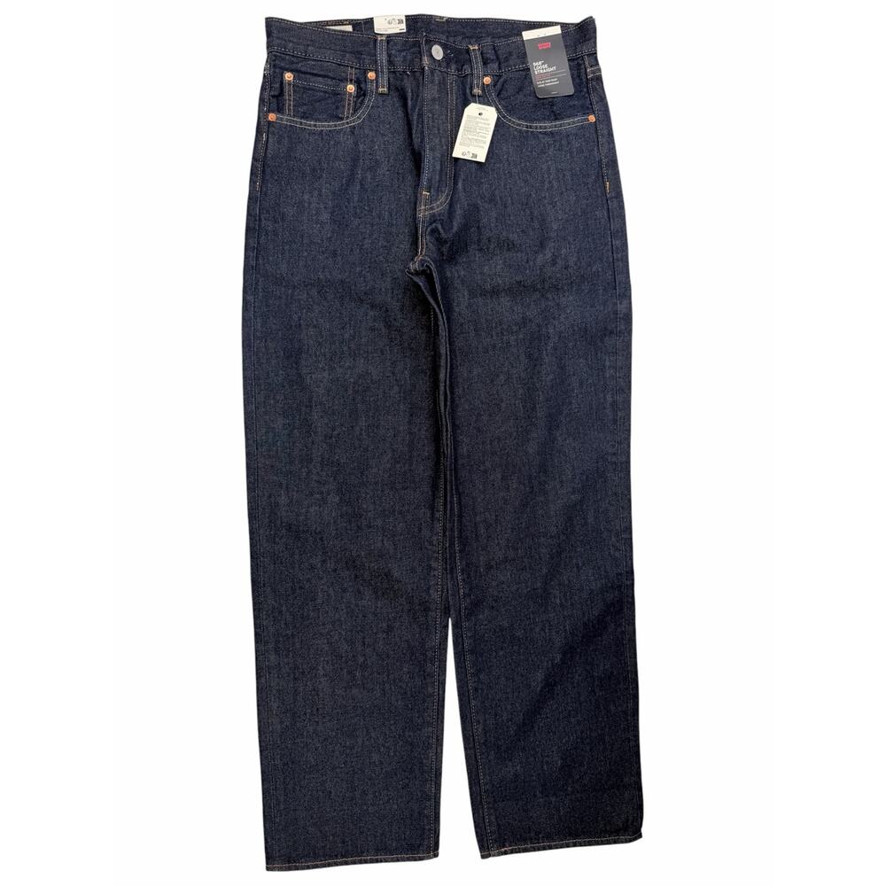 Levis 568 Loose Straight Jeans Mens 32x32 Dark Wash Premium Denim New With Tags